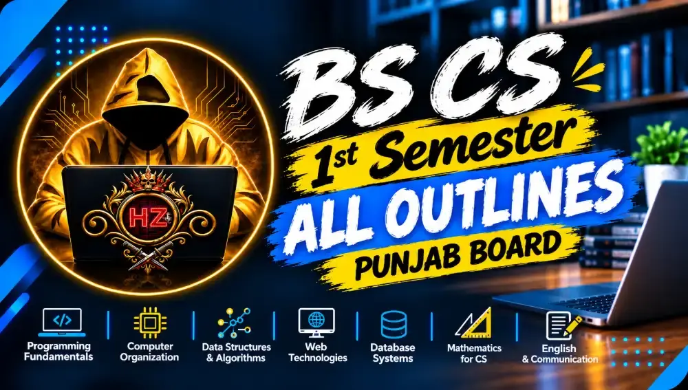BS CS 1st Semester All Outlines  Punjab Board